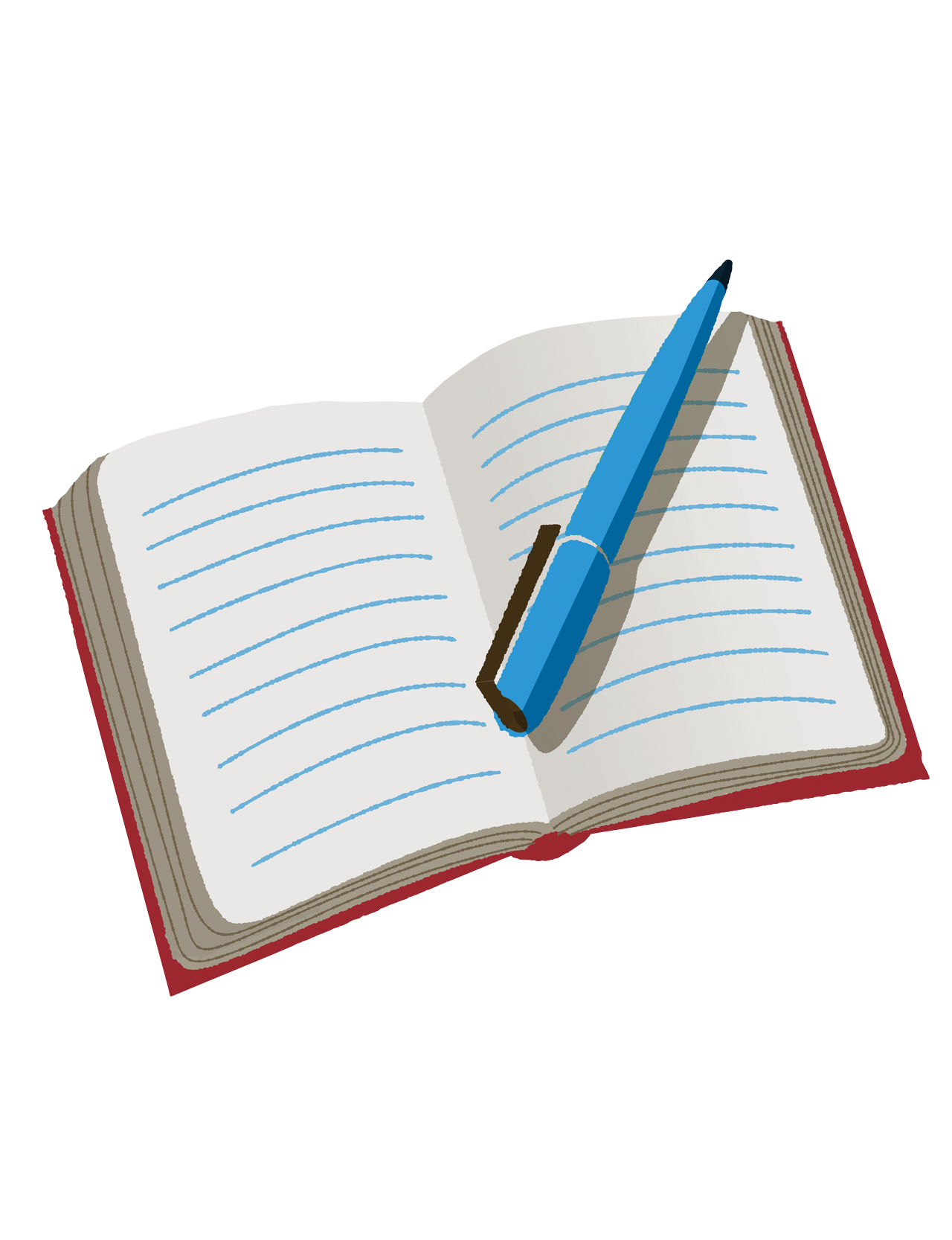 Pen and notepad illustration